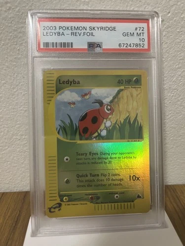 Pokemon Ledyba 72/144 Skyridge Reverse Holo PSA 10 GEM MINT e-Series Vintage