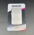 SEALED NADIR METAL RAFINERI ONE OUNCE .999 FINE SILVER BAR NEVER OPENED
