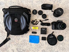 Pentax K20D 14.6MP DSLR Camera  18-55mm Lens Battery Charger Bag Accessories