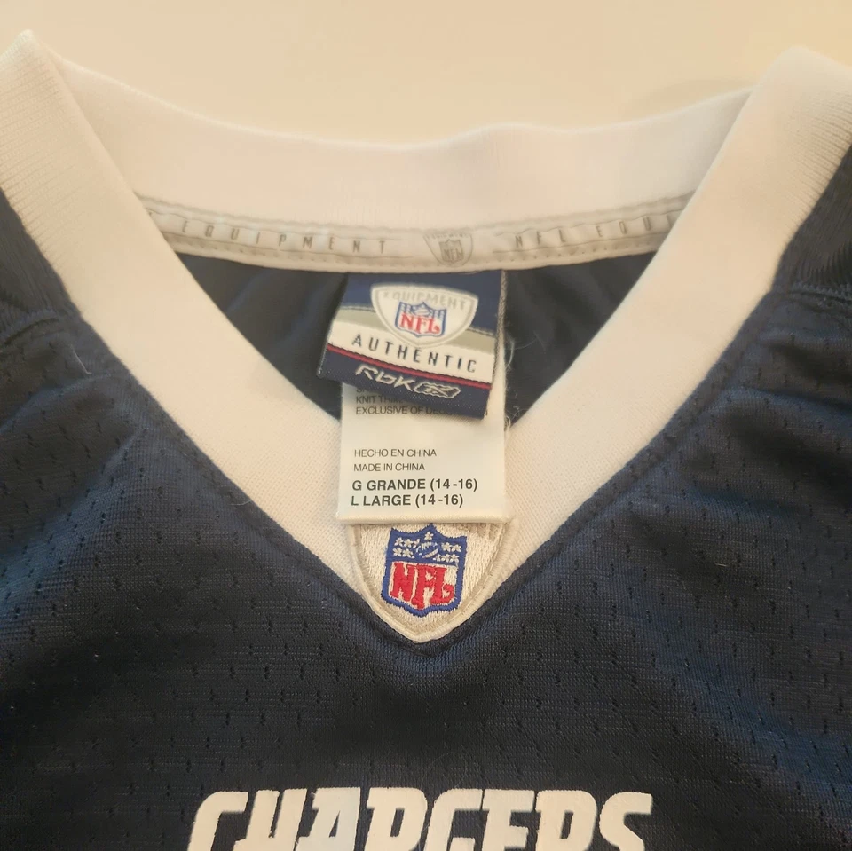 Camiseta deportiva grande de los Chargers Los Angeles NFL Football RIVERS #17 Reebok ON FIELD JUVENIL Foto 3 de 4