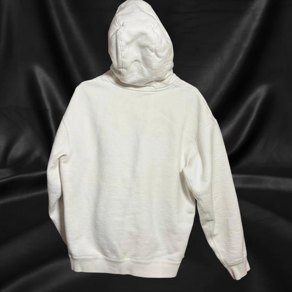 Sudadera con Capucha Nike Just Do It Para Mujer Mediana Blanca Pullover Sudadera Bolsillo Canguro Foto 3 de 4