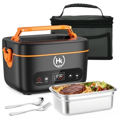 Cordless Portable Electric Lunch Box, 24000mah Battery, 5D-side Heating, 1.2L