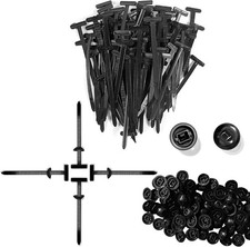 120Pcs Nylon Universal Cable Tie Buckle - Self-Locking Zip Ties with Pin & Butt
