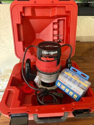 Craftsman Router 315.175040 -1.5 HP 25,000 RPM 8.0 AMP W/ Case & EXTRA FREE BITS