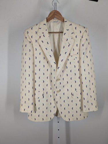 Vintage 70s 80s AOP Golf Country Club Florida Beach Blazer USA Unionmade 40" - Picture 2 of 8