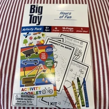 BIG TOY Hours Of Fun Activity Pack Ages6+ Coloring,stickers Etc. Trucks 1kit NEW