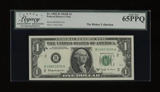 DBR 1963-B $1 FRN New York Barr Gem Fr. 1902-B Legacy 65 PPQ Serial B09803835H