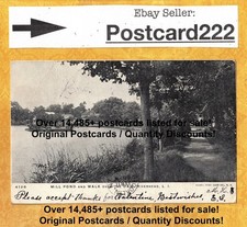 NY Riverhead Long Island 1906 vintage postcard MILL POND & WALK OVER DAM