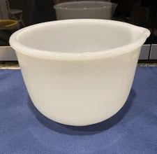 Vintage Glasbake White Milk Glass Mixing Bowl - 7" - Made for Sunbeam Mixer