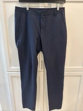 Kit Ace Pants Mens 34x34 Navy Slim Fit Stretch Trousers Casual Athletic