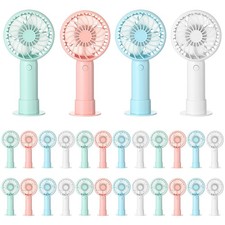 Tujoe 24pk Mini Handheld Fan 3 Speed Personal Portable Rechargeable Pink Blue Gr