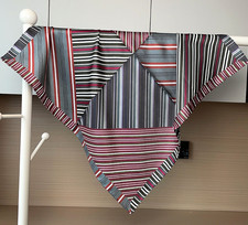 100 Pure Twill Silk Green stripe Shawl Print Square Scarf Neckerchief 65X65cm