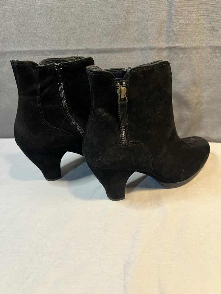 Botines Paul Green para mujer negros gamuza tacón cremallera talla US 5 UK 3 Foto 4 de 4