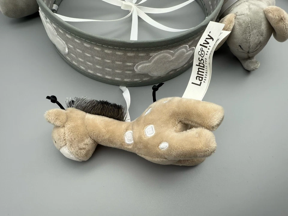 Lambs & Ivy Jungle Safari Baby Crib Mobile Lions Elephants Giraffe Neutral - Image 3 of 4