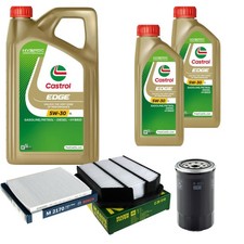 INSPEKTIONSKIT FILTER CASTROL 7L ÖL 5W30 für KIA Carens III UN 2.0 CRDi 135