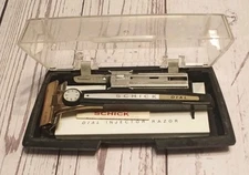 Vintage NOS SCHICK Dial Injector Safety Razor With Case, Blades & Instructions 