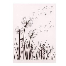 1PC Dandelion Background Embossing Folder for Card Making Floral DIY Plastic