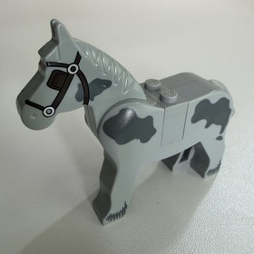 Lego Mill Village Raid 7189 Castle Kingdoms Horse Dark Bluish Gray Minifigure