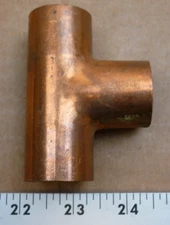 1" x 1" x 1" Copper Tee