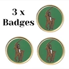 3 x Horse Polo (BU11)  Lapel Pin Badges