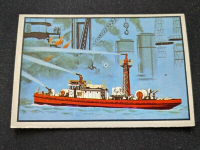 1953 Bowman Firefighter Card # 58 Modern Fire Boat (EX)