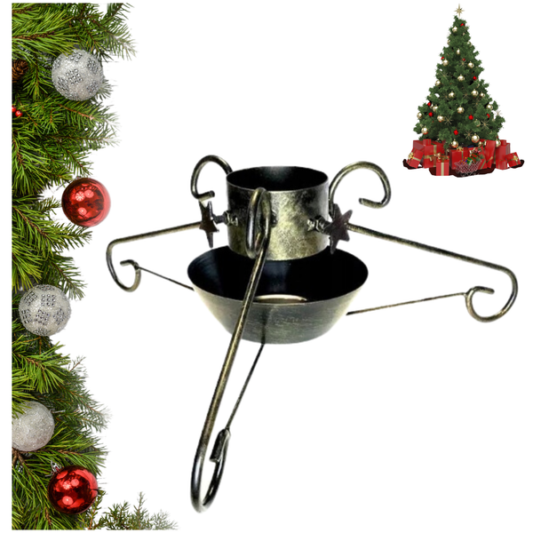 WeihnachtsbaumstäNder Bis 12 Cm Aus Metall Mit WasserbehäLter ChristbaumstäNder-image