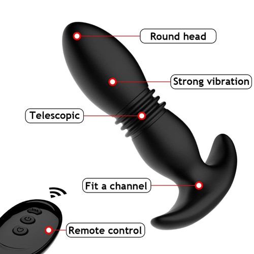Thrusting Anal Butt Plug Dildo Vibrator Prostate Massager Sex Toys for Men Women - Picture 6 of 16