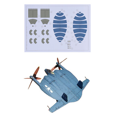 1:32 US XF5U-1 Flying Pancake Fighter Aircraft Paper Model Puzzle Kit Collection