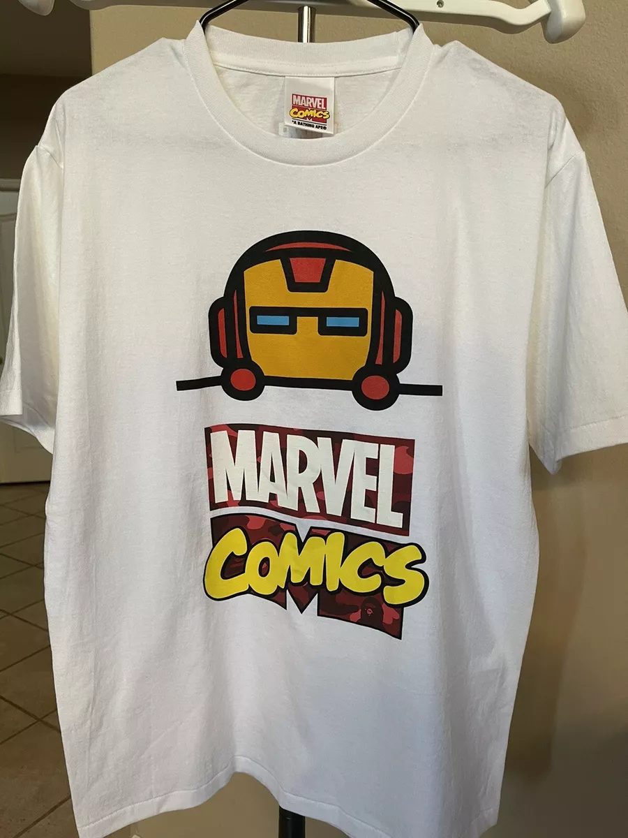 Bape X Marvel Iron Man Pre Owned With dust bag T-shirt size L