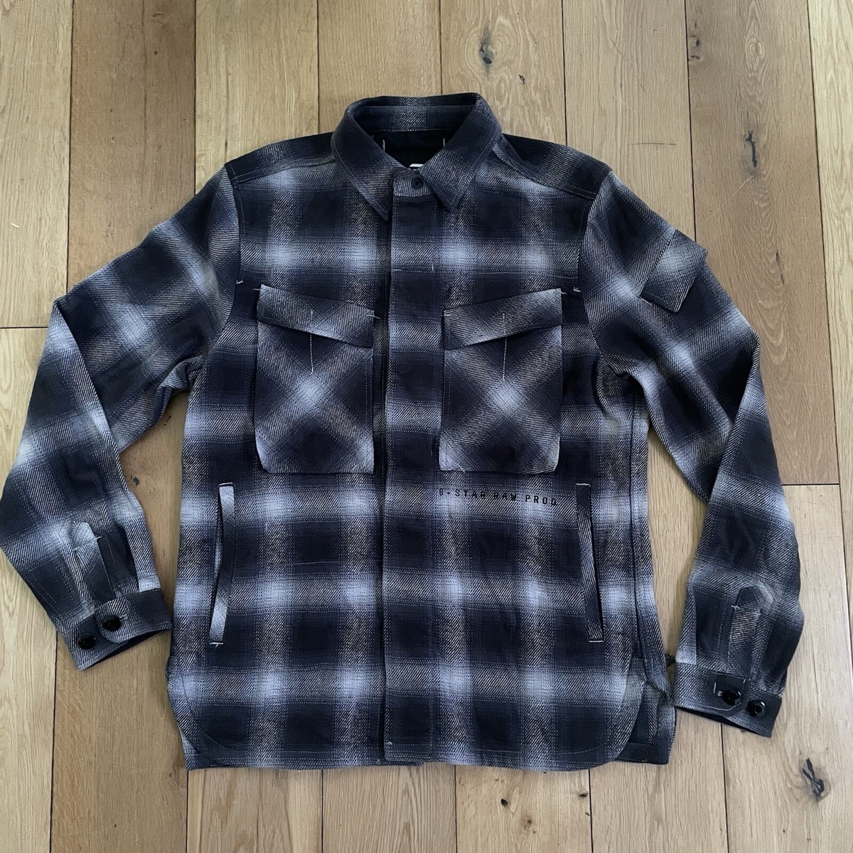 G-Star Raw Mysterious Overshirt Jacket Men's Medium Check