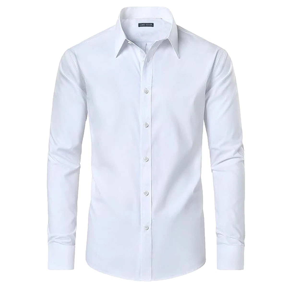 White Long Sleeve Button-Down Dress Shirts for Men for sale | eBay