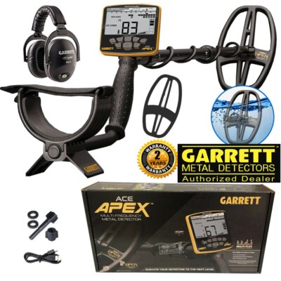 Garrett Ace Apex Multi-Flex Multi-Frequency Metal Detector with Waterproof Coil