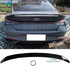 Fits 21-25 Hyundai Elantra Sedan Gloss Black ABS Rear Trunk Spoiler Wing
