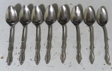 WORLD Tableware Stainless WOF20 Pattern Glossy 8 Teaspoons Silverware Flatware