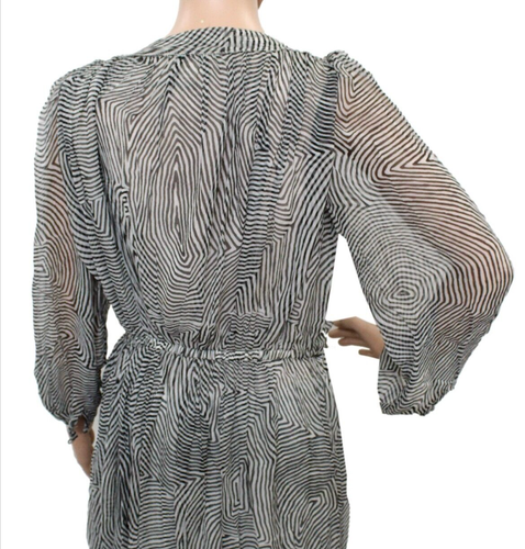 Isabel Marant Etoile Femme Décontracté Rayé Mousseline Imprimé Court Mini Robe M - Photo 7 sur 8