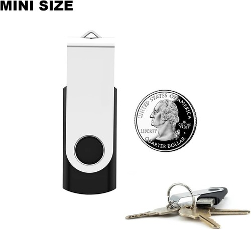 2 Pack 128GB USB Flash Drive USB 2.0 Thumb Drives Jump Drive Fold Storage Memory - Afbeelding 6 van 6