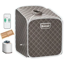 2L Portable Home Steam Sauna Spa Full Body Sauna Tent Loss Weight Detoxify Gray