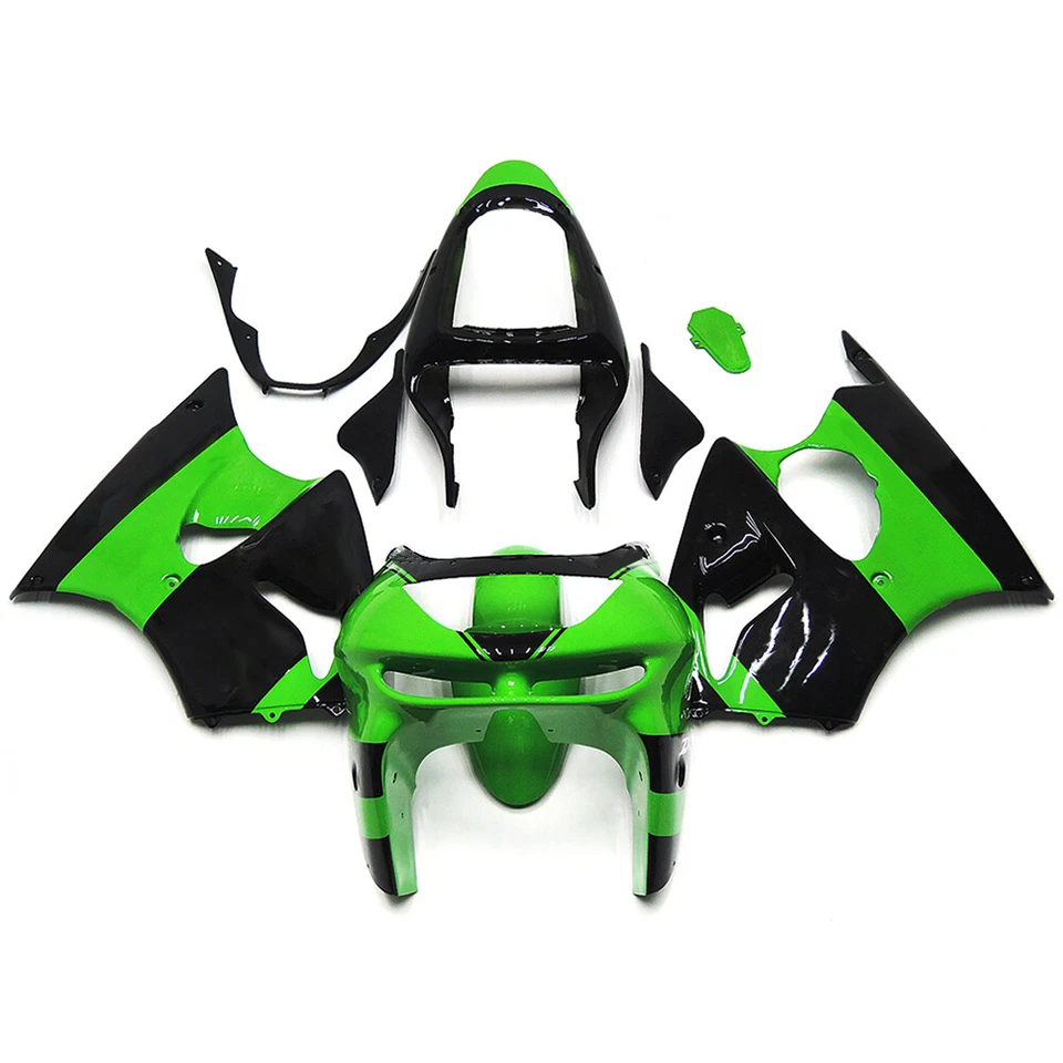 Fairings Plastics Green Black Bodywork for Ninja ZX6R 1998 1999 ZX600G Kawasaki Foto 3 de 4