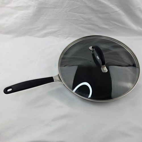 OXO Good Grips 12" Inch Fry Pan With Glass Lid Rubber Handle Hard-Anodized