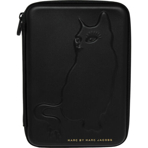 MARC BY MARC JACOBS nero gattino gatto iPad mini custodia con cerniera tablet designer NUOVA - Foto 1 di 2