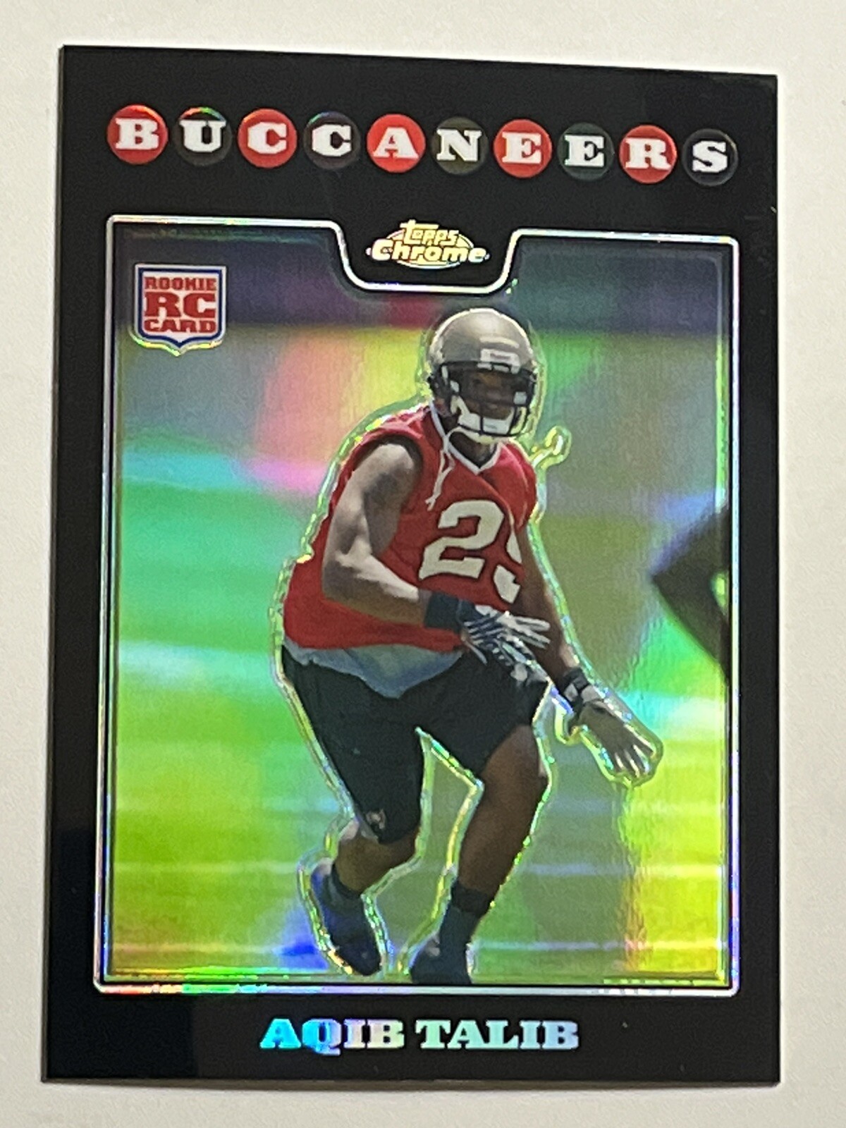 2008 Topps Chrome AQIB TALIB #TC261 RC Rookie Refractor Tampa Bay Buccaneers.