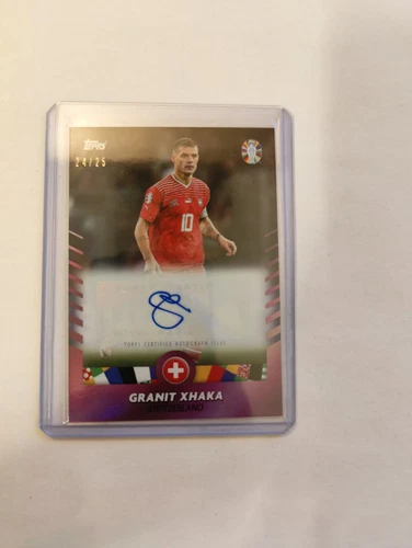 Topps Jose Mourinho Platinum Curated Set Euro 2024 Granit Xhaka Auto /25