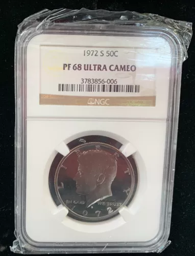1972 S Proof Kennedy Half Dollar NGC PF68 ULTRA CAMEO