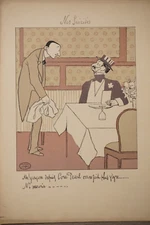 ORIGINAL LITHO BELLE EPOQUE ART NOUVEAU CARICATURE PARIS MAX AGHION 1910 i