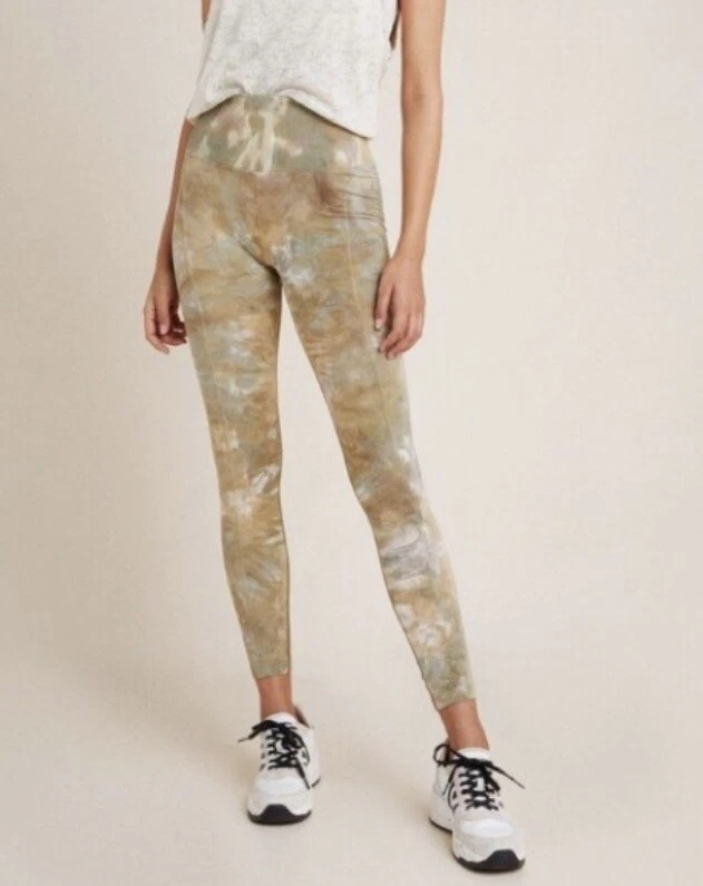 Free People Movement Leggings Tie Dye Prisma Muted Green Gray