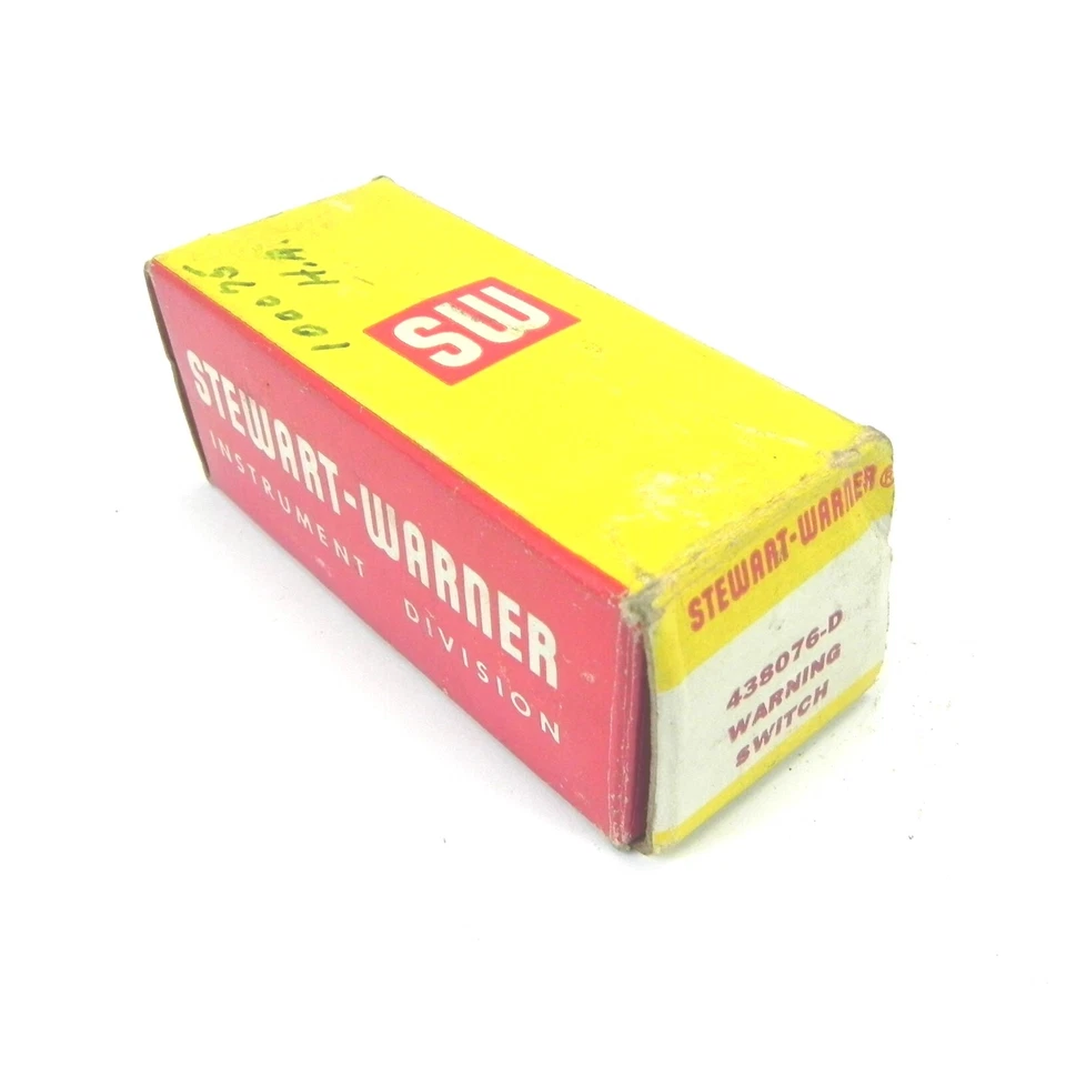INTERRUPTOR DE ADVERTENCIA STEWART-WARNER #438076-D NUEVO EN CAJA NUEVO INTERRUPTOR ELÉCTRICO DE COLECCIÓN Foto 2 de 4