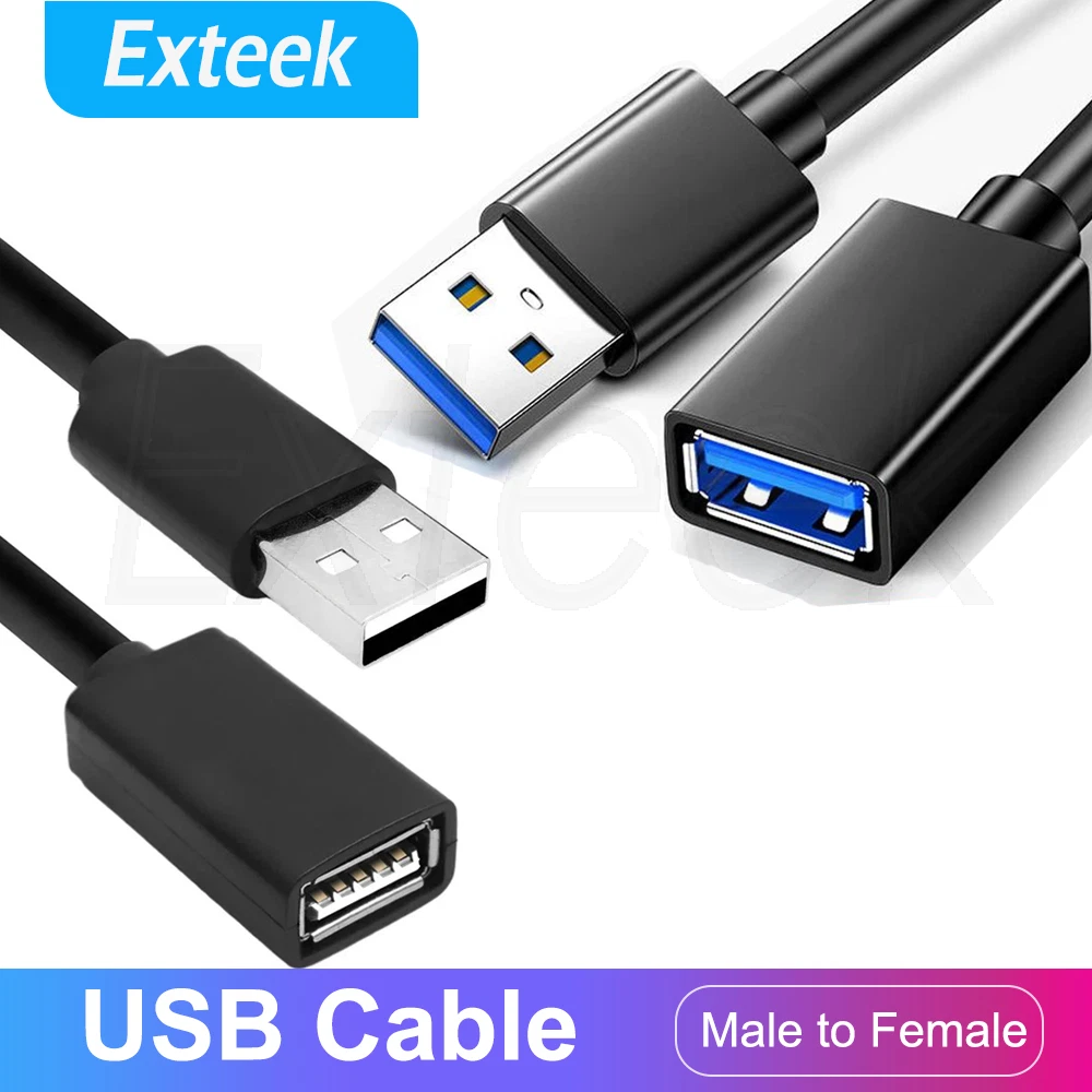 SuperSpeed USB 3.0 2.0 Extension Cable Male to Female Data Cord for PC Laptop TV