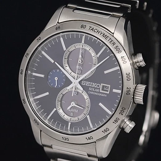 Seiko v172 solar chronograph sale