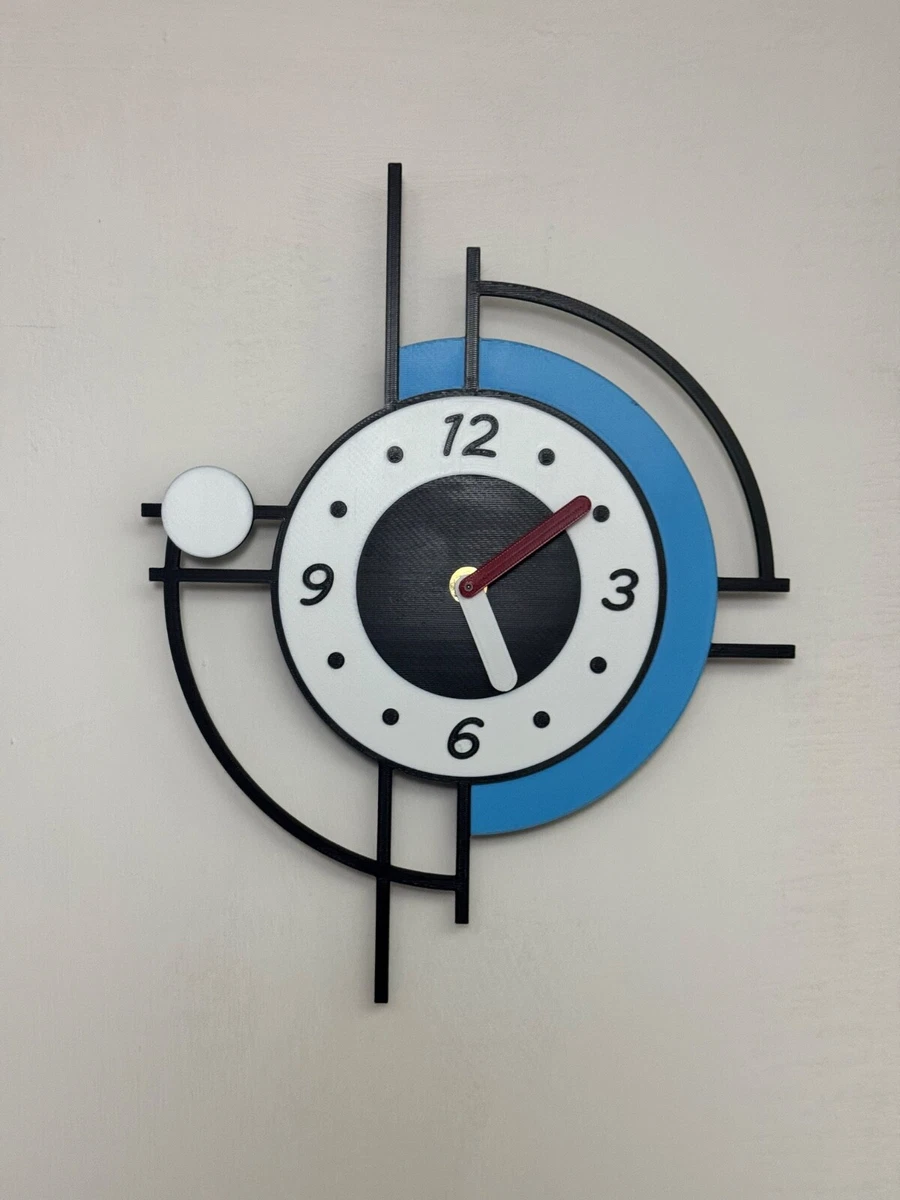 Orologio Da Parete TinkSky 3D Digitale - Tondo, Grandi Cifre Traforate, Design Moderno Per Cucina O Ufficio, Funziona A Batteria (Nero) - 5