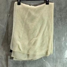 CEJON Women's Ivory Metallic Ribbed Wrap SZ OS 